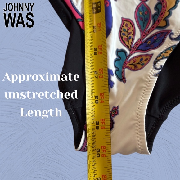 JOHNNY WAS NWT Fatima Square Neck One Piece REVERSIBLE Plus Size Swimsuit/1X - Picture 8 of 10